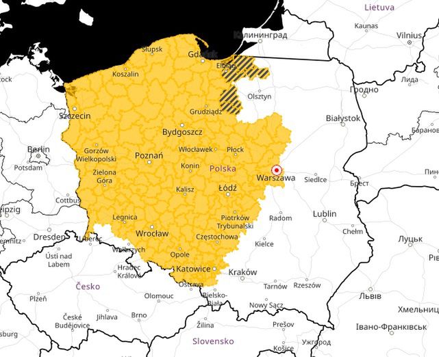 Pogoda. Alerty IMGW pierwszego stopnia przed oblodzeniem w centralnej i zachodniej części Polski 