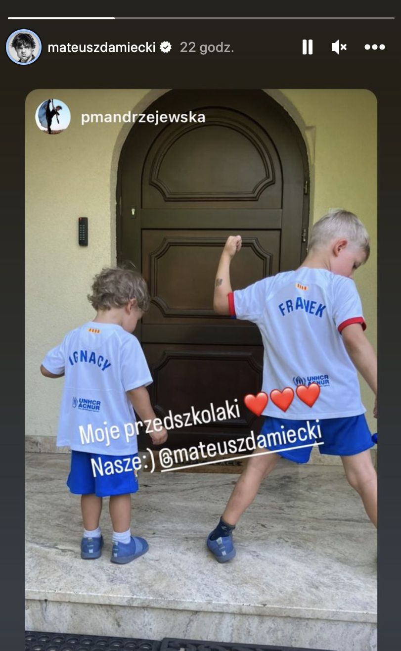 Mateusz Damięcki pokazał synów