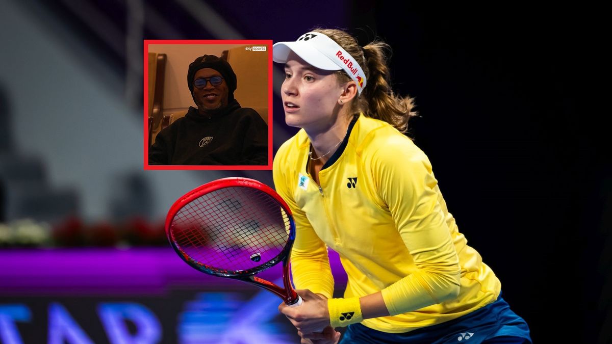 Na zdjęciu: Jelena Rybakina, w ramce Ronaldinho