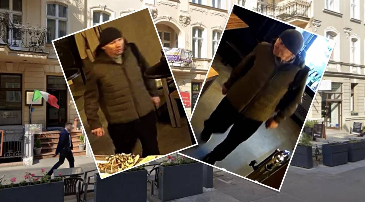 Wszedł do restauracji na ul. Kwiatowej i ukradł pieniądze. Teraz szuka go policja