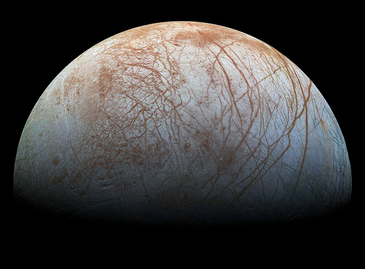 Wizualizacja Europy opracowana przez NASA