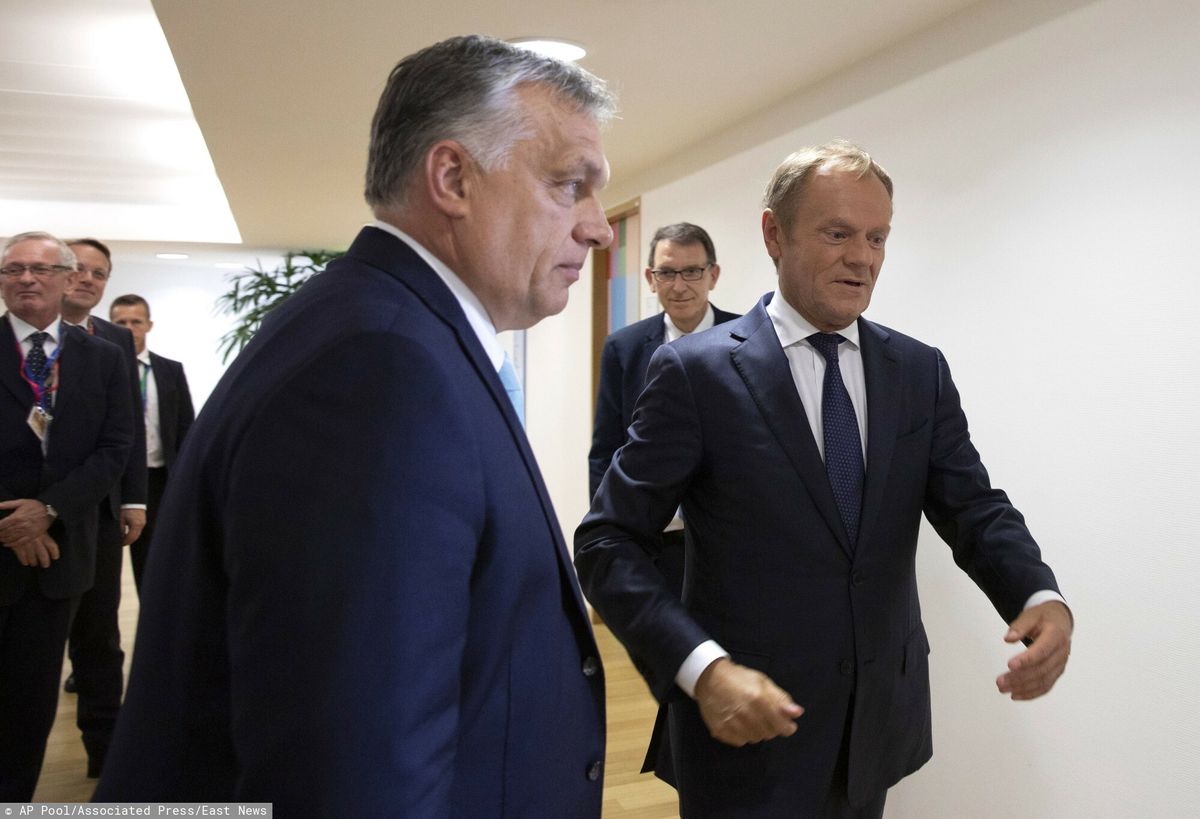 Donald Tusk i Viktor Orban w Brukseli