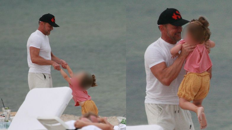  Pazura chętnie bawił się z córeczką. Widać, że spełnia się w roli taty.