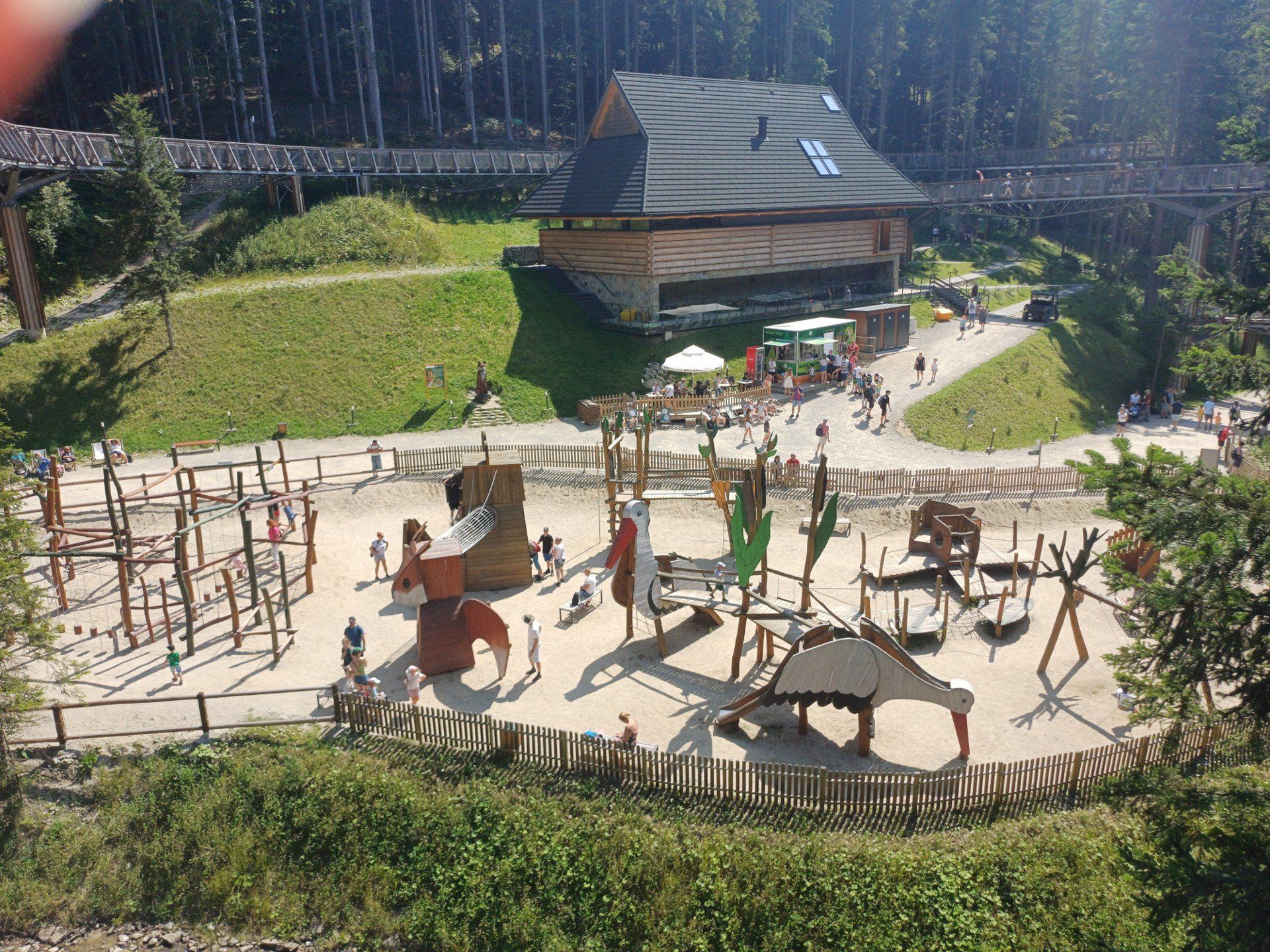 14.08.2025. Brama w Gorce, Waksumund, spacer w koronach drzew, atrakcja turystyczna w górach