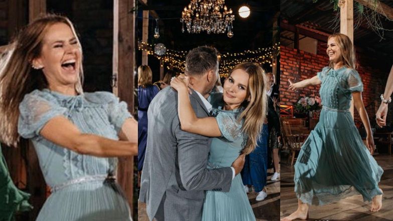 Paulina Sykut-Jeżyna na weselu Krzysztofa Ibisza 