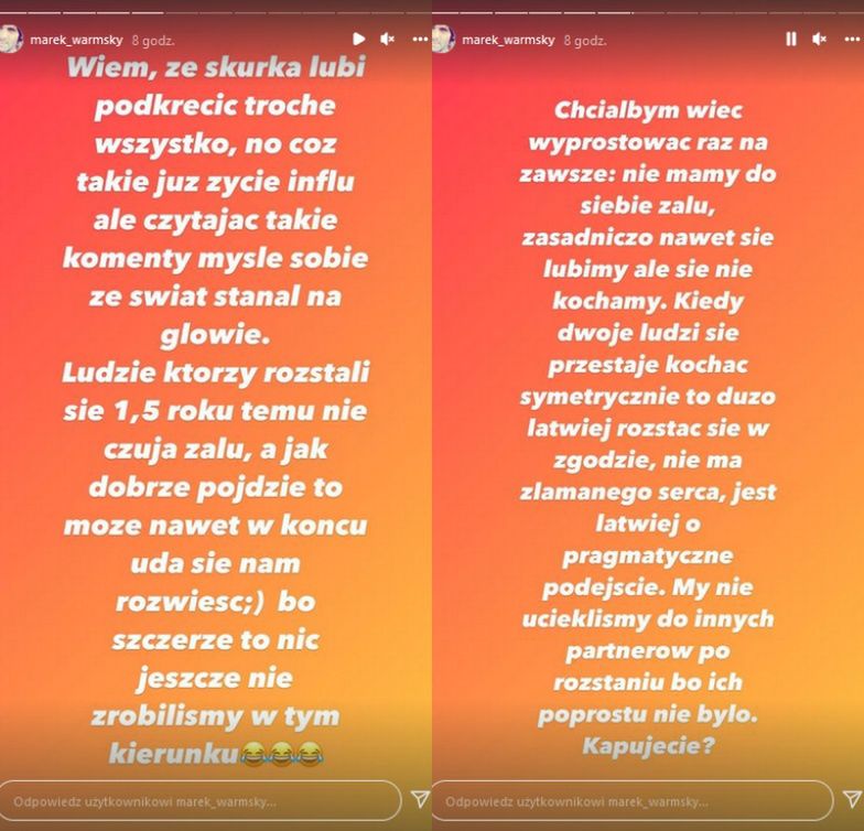 Były Anny Skury otwiera się w temacie ich relacji
