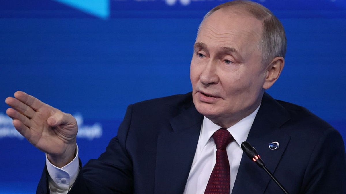 President Putin Attends Valdai Discussion Club
SOCHI, RUSSIA - OCTOBER 2: (RUSSIA OUT) Russian President Vladimir Putin speaks during an annual plenary session of the Valdai Discussion Club, on October 2, 2025 in Sochi, Russia. The Valdai Discussion Club is a Moscow-based think tank bringing together Russian and Foreign pro-Kremlin political scientists and thinkers each year. It is named after Lake Vladai where the first conference was held in 2004. (Photo by Contributor/Getty Images)
Contributor