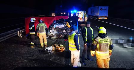 Wypadek na A2 w powiecie łowickim. Zginęła Ukrainka z dwójką dzieci