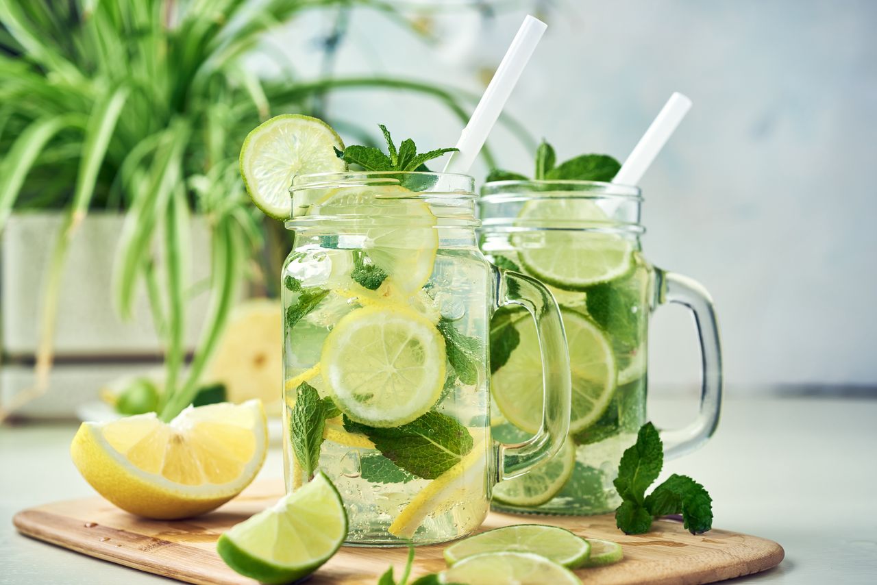 Fresh lemonade is a popular drink on hot days.