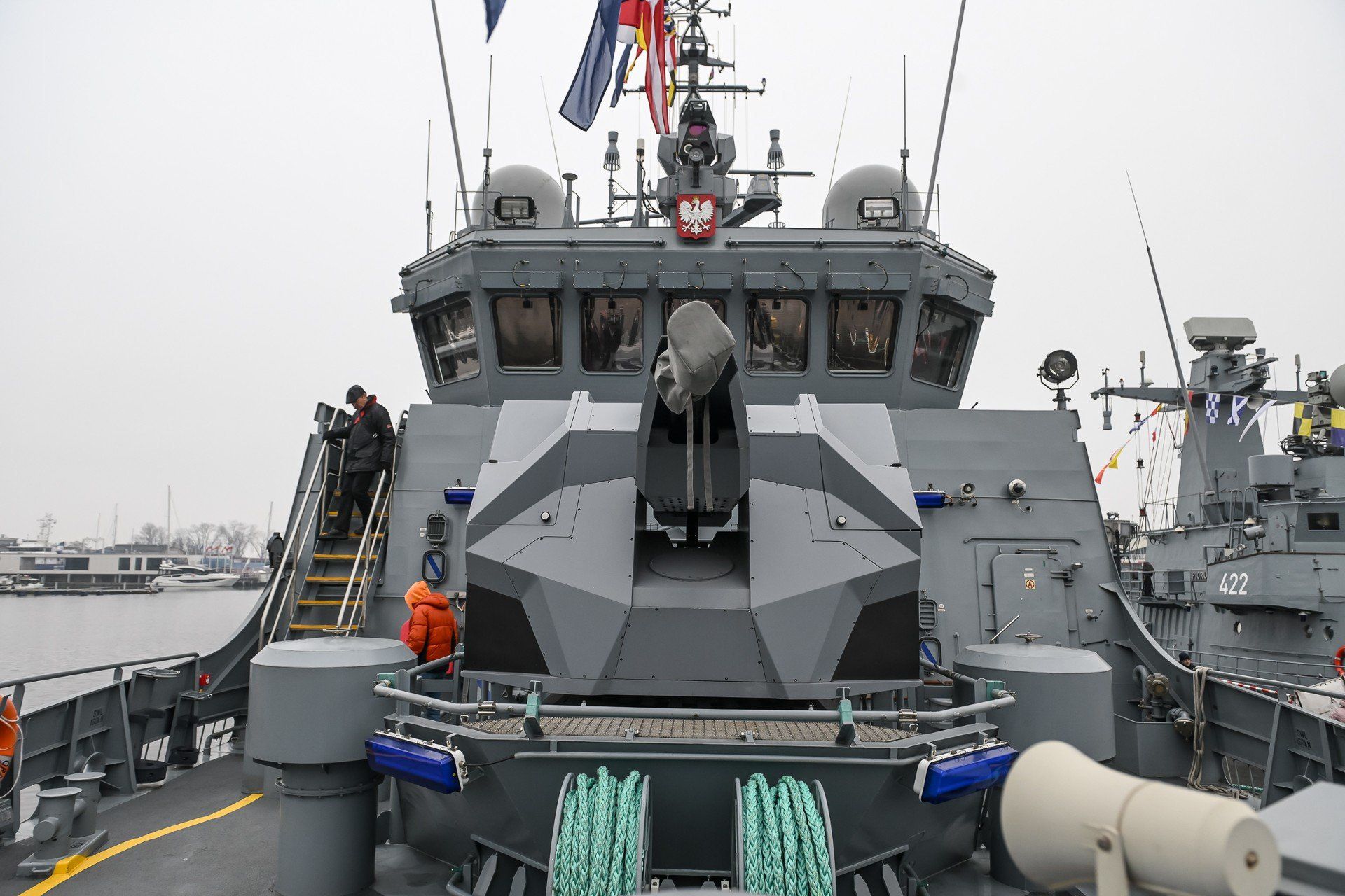 12.03.2024 gdynia Skwer Kosciuszki - Obchody 25. rocznicy wstąpienia Polski do NATO. udostępnione do zwiedzania okręty Marynarki Wojennej: okręt rakietowy ORP Piorun oraz niszczyciel min ORP Albatros. FOT. PRZEMEK SWIDERSKI / POLSKA PRESS / DZIENNIK BALTYCKI