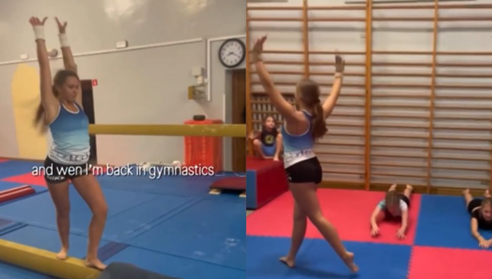 Córka Marii Sadowskiej uprawia gimnastykę sportową