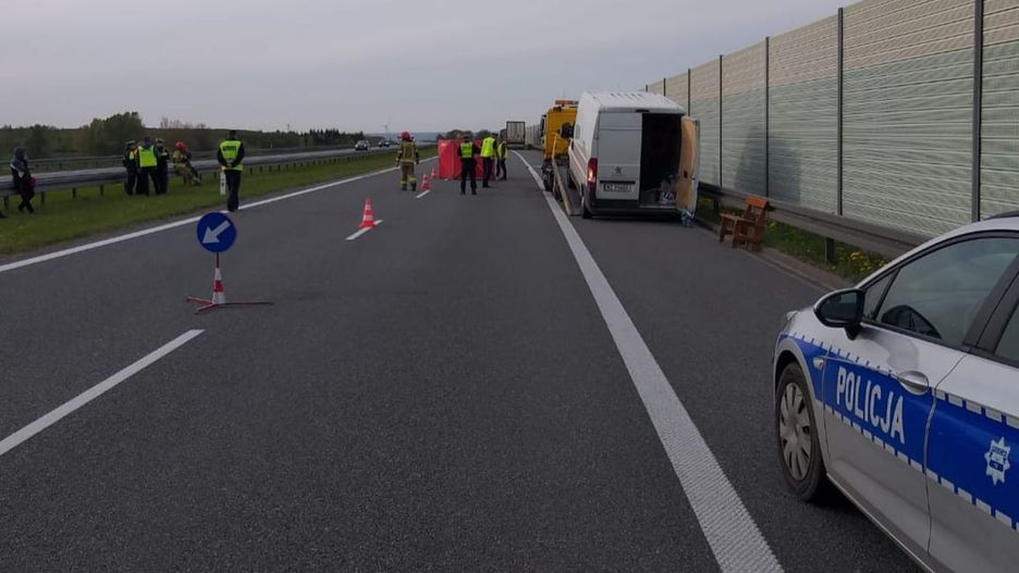 Wypadek śmiertelny na s7