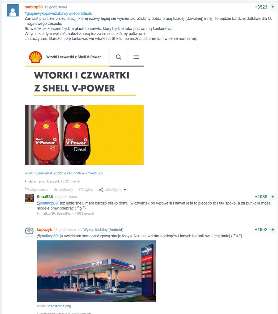 Użytkownicy wykopu walczą z Orlenem