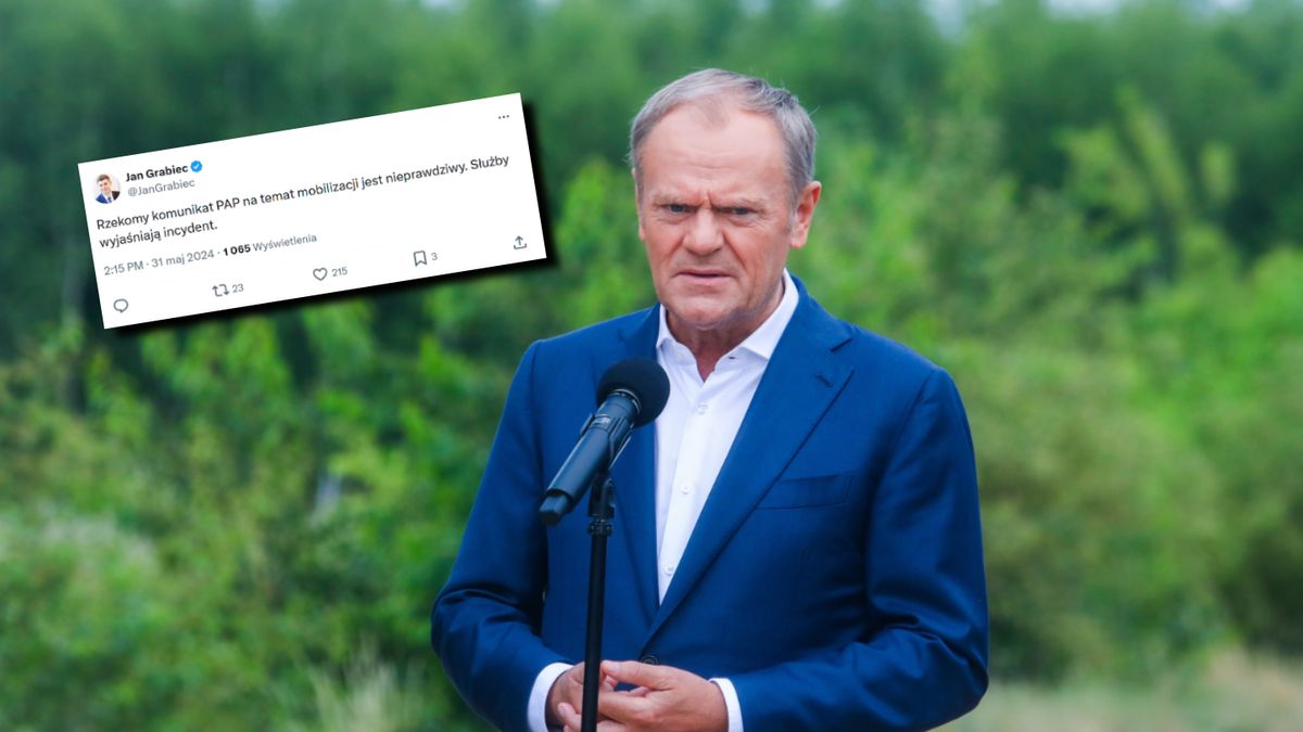 Pilnie wycofana depesza PAP o mobilizacji ogłoszonej przez Donalda Tuska. Grabiec: służby wyjaśniają incydent