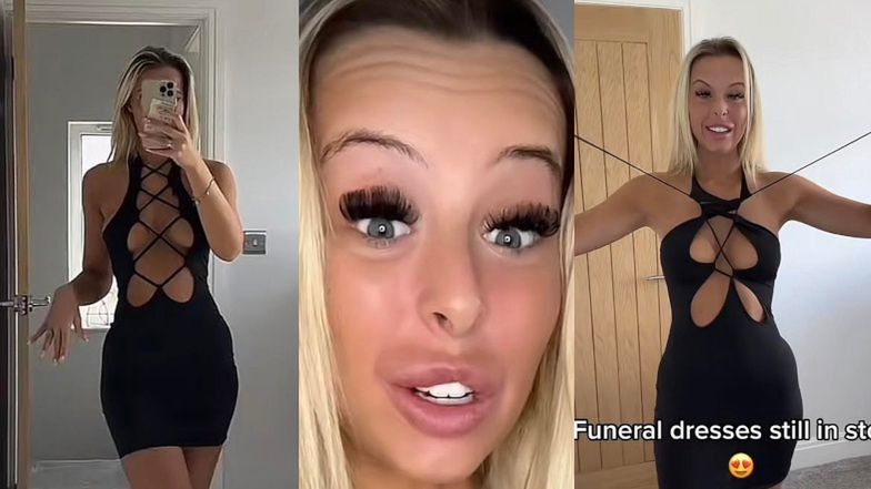 TikTokerka krytykowana za polecanie nieprzyzwoitej sukienki na pogrzeb