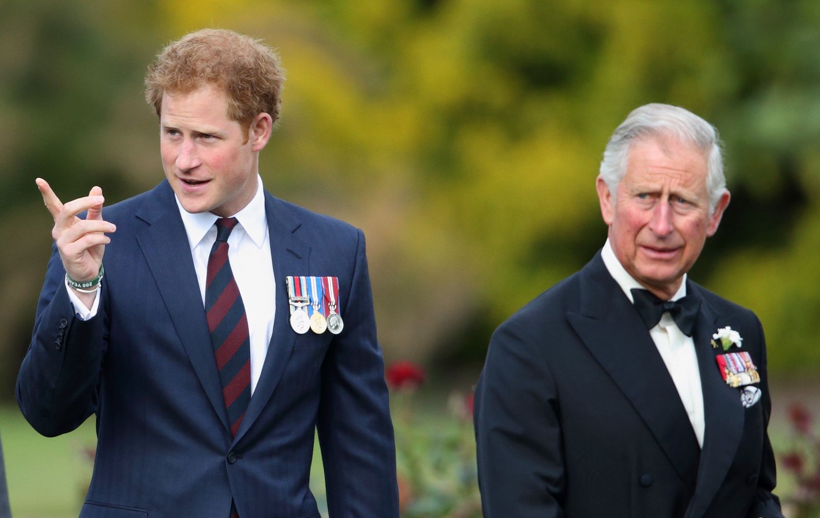 Gurkha 200 PageantLONDON, UNITED KINGDOM - JUNE 09: (EMBARGOED FOR PUBLICATION IN UK NEWSPAPERS UNTIL 48 HOURS AFTER CREATE DATE AND TIME) Prince Harry and Prince Charles, Prince of Wales attend the Gurkha 200 Pageant at the Royal Hospital Chelsea on June 9, 2015 in London, England. (Photo by Max Mumby/Indigo/Getty Images)Max Mumby/IndigoRoyal Family, People, Gurkha, Gurkhas, Army, British Army, Military, Parade, Pageant, Performance, Royal Hospital Chelsea, Royal Hospital, Prince Harry, Prince Charles, Prince of Wales, Dinner Suit, Dinner Jacket, Medals, Horizontal, Half Length, Waist Up