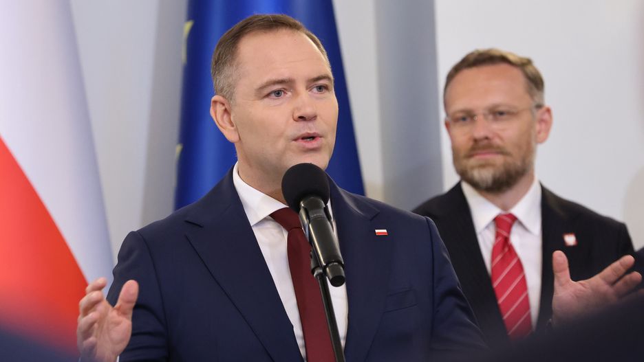 Warszawa, 18.08.2025. Prezydent RP Karol Nawrocki podczas uroczystości powołania swoich doradców, 18 bm. w Pałacu Prezydenckim w Warszawie. (mr) PAP/Albert Zawada
