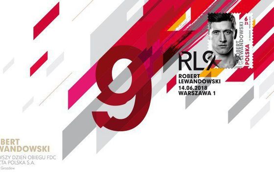 Robert Lewandowski na 5 mln znaczków Poczty Polskiej