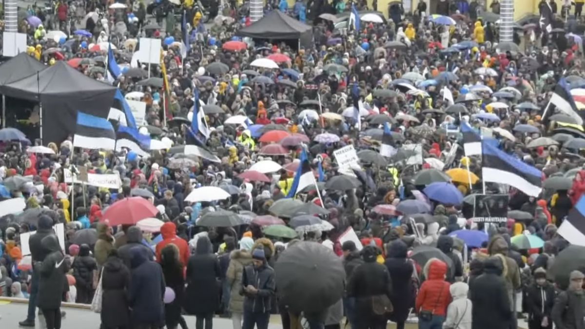 Protesty w Tallinie 