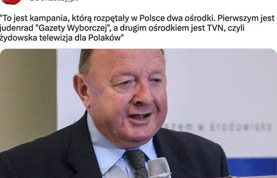 Na portalu „Do Rzeczy” wywiad o „żydowskiej telewizji TVN”. „To klasyka antysemityzmu”