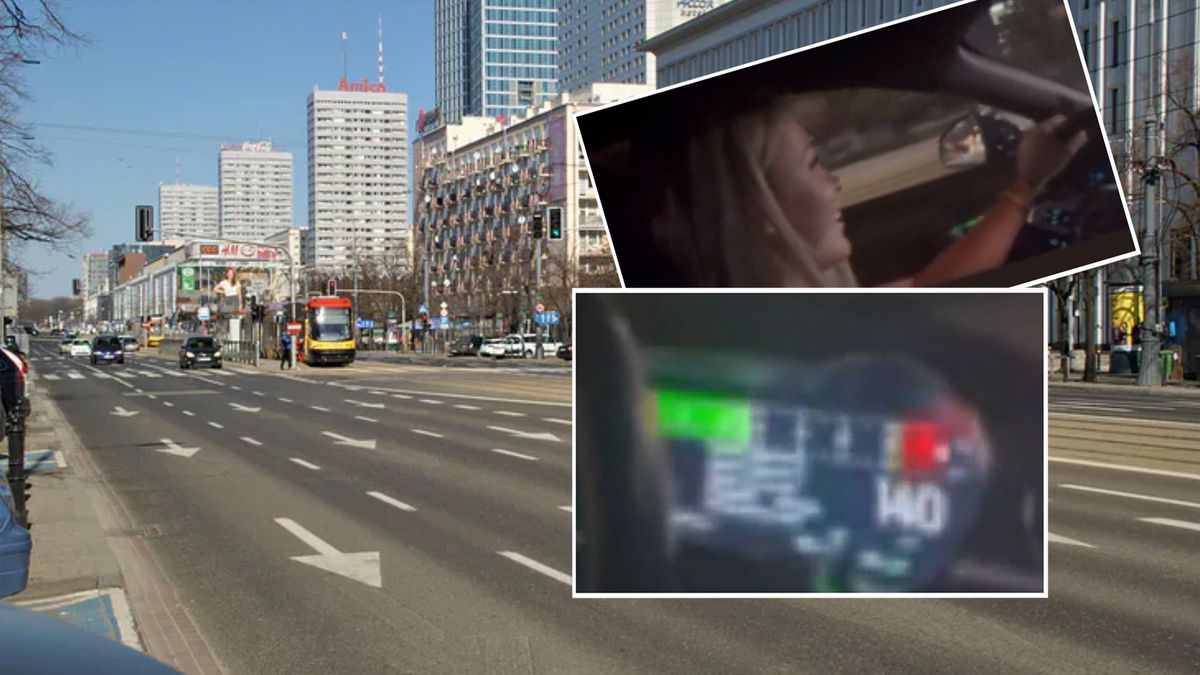Auto pędziło przez ścisłe centrum stolicy 140 km/h