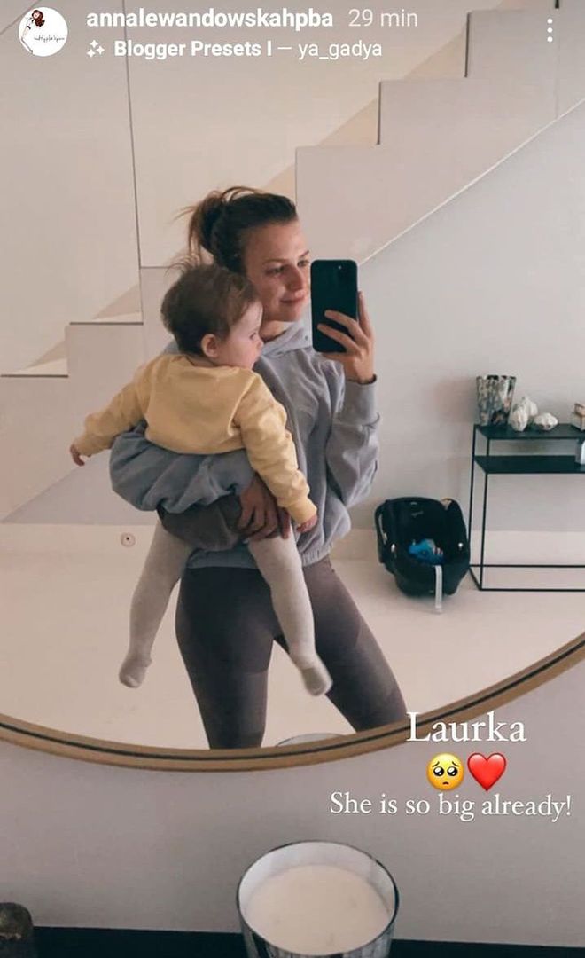 Anna Lewandowska z córką Laurą