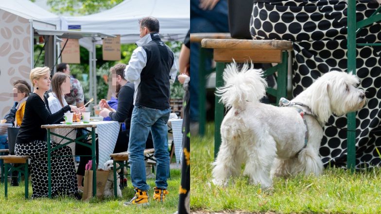 Monika Zamachowska na straganie z Konradem Wojterkowskim