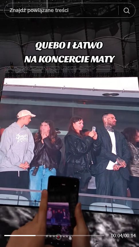 Quebonafide i Łatwogang z partnerkami na koncercie Maty