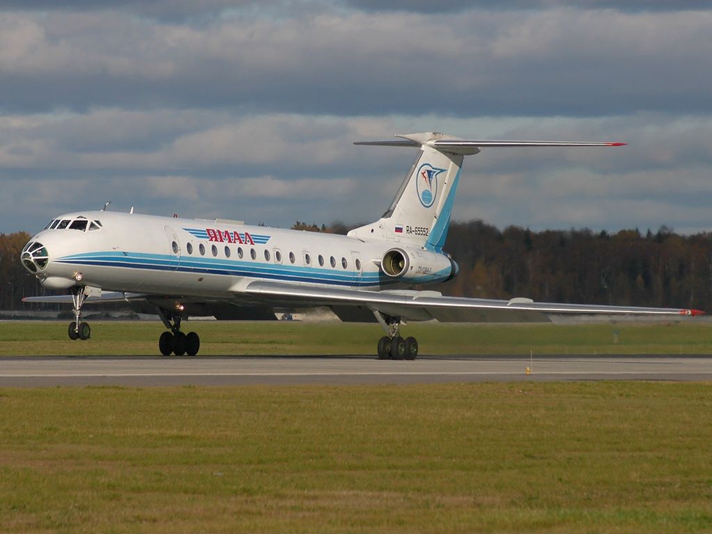 Russian Tu-134 - stock photo