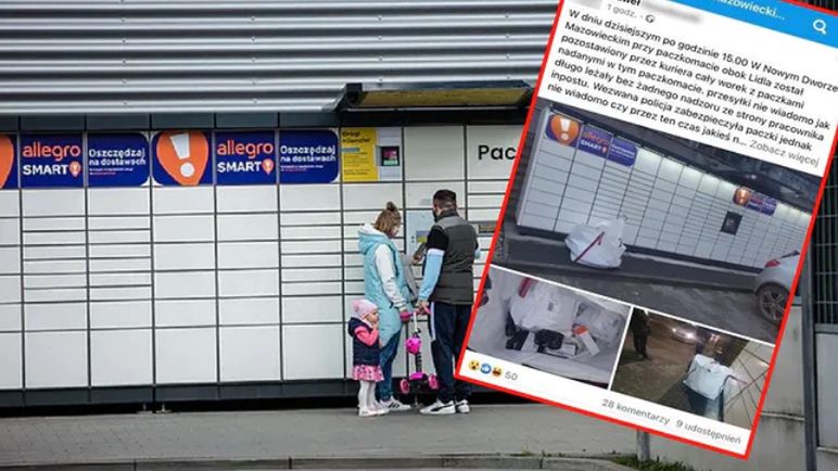 Porozrzucane paczki przed paczkomatem. InPost komentuje sprawę