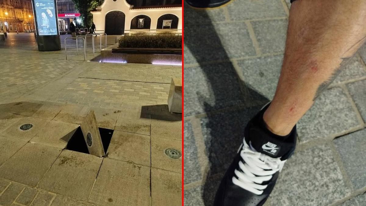 Mężczyzna wpadł do środka fontanny na Placu Litewskim w Lublinie