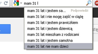 "Mam 13 lat i jestem w ciąży", czyli co Google mówi o Polakach 16