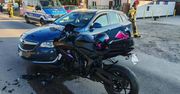 41-letnia kierująca motocyklem w szpitalu. Kolizja w Maszewie Dużym.