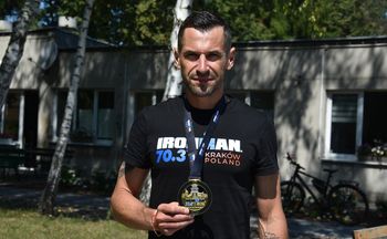 Proszowice: Łukasz Szaporów zadebiutował w zawodach triathlonowych