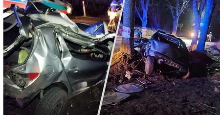 Nie żyją dwie osoby. Ciała były zakleszczone w aucie