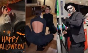 Natalia Siwiec z rodzinką też odstrzelili się na Halloween. Wystrojona Mia z plikiem banknotów rzuciła do ojca: "OTWIERAJ, NIE GADAJ" (ZDJĘCIA)