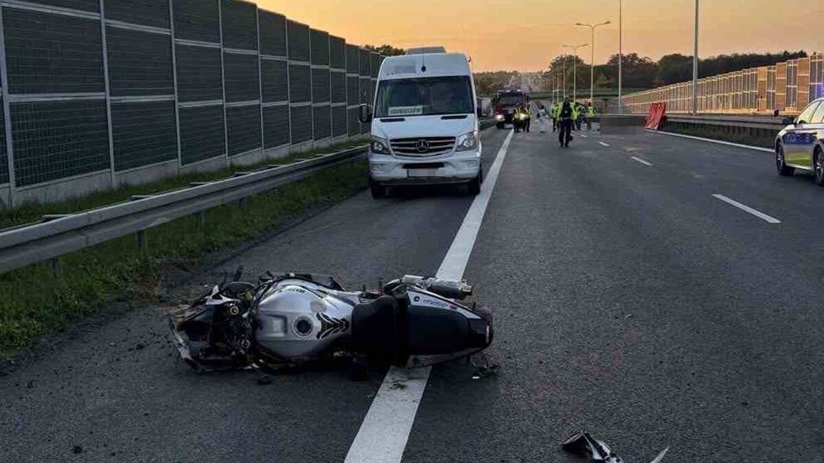 Wypadek motocyklisty na S12