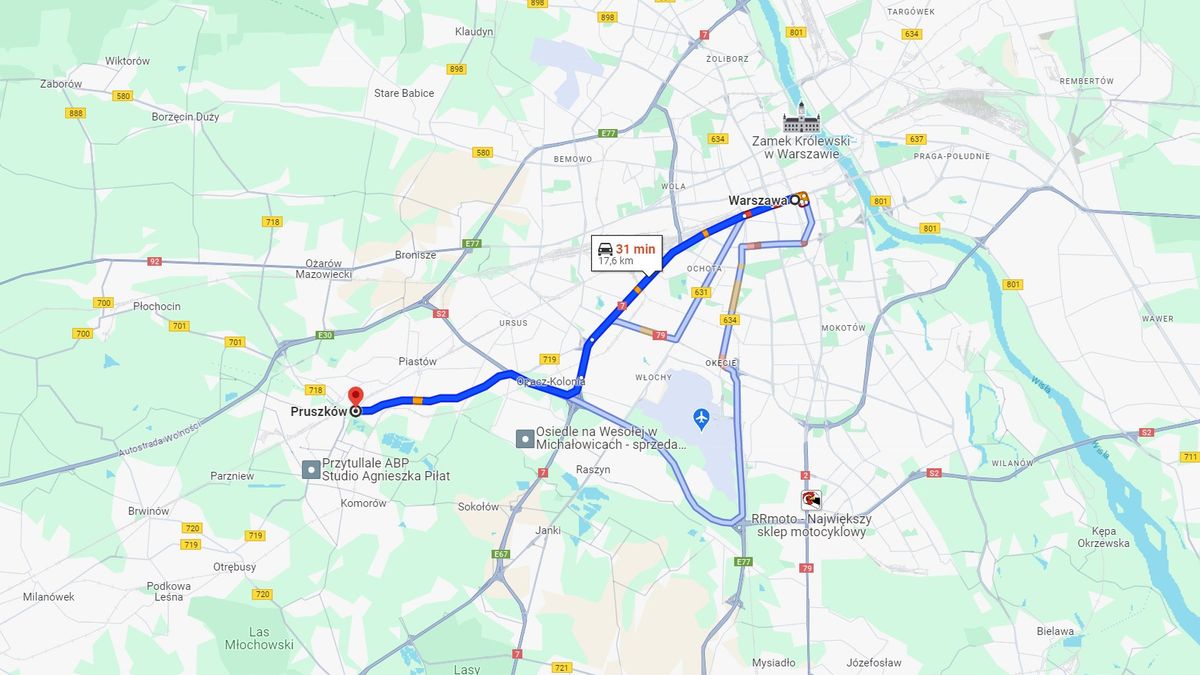 Odświeżone kolory w Mapach Google