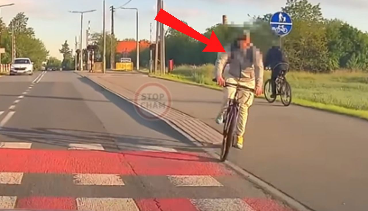 Rowerzysta nagrany. Ręce opadają. Zobaczcie sami