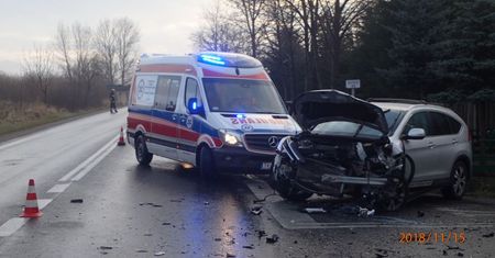 Starachowice: Kolizja na drodze krajowej nr 42 w miejscowości Wielka Wieś