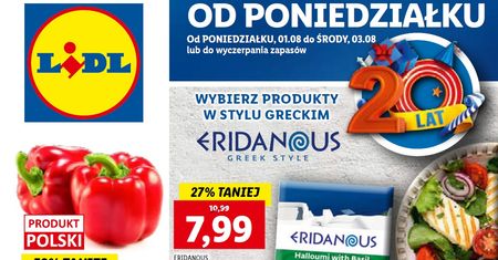 Lidl najnowsza gazetka od poniedziałku 1 sierpnia. Promocje w Lidlu 1.08-3.08