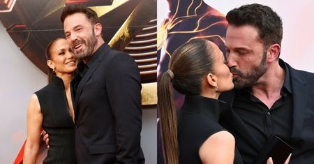 Jennifer Lopez z głębokim dekoltem bryluje na premierze u boku namiętnie całującego ją Bena Afflecka (ZDJĘCIA)