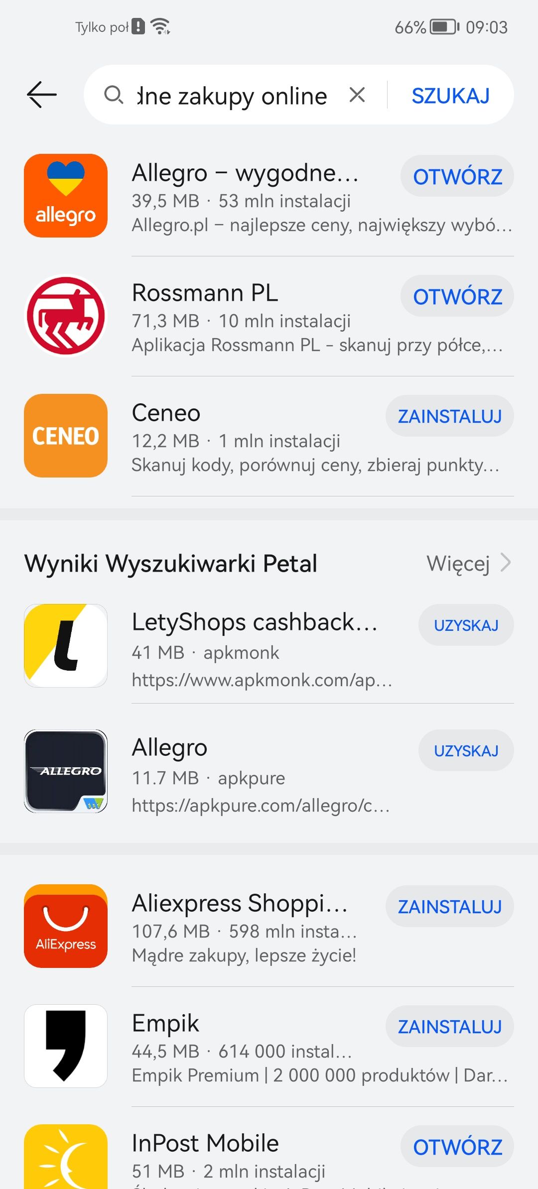 AppGallery aplikacje 2