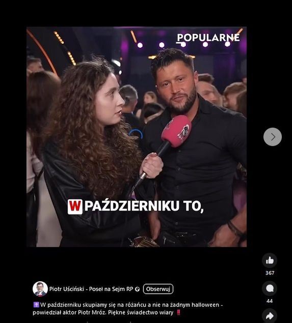 Politycy prawicy wspierają Piotra Mroza