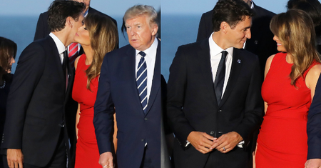 Melania Trump wita się czule z premierem Kanady na oczach Donalda Trumpa (FOTO)