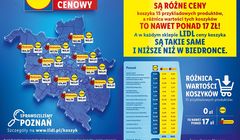 Lidl porównuje ceny zakupów z Biedronki z sąsiednich dzielnic miasta. Kolejna odsłona batalii cenowej z Biedronką