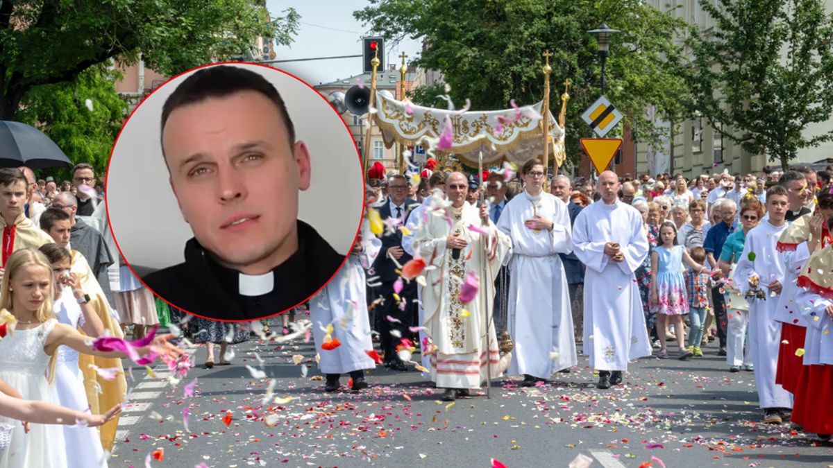 Ks. Rafał Główczyński mówi o procesji Bożego Ciała.