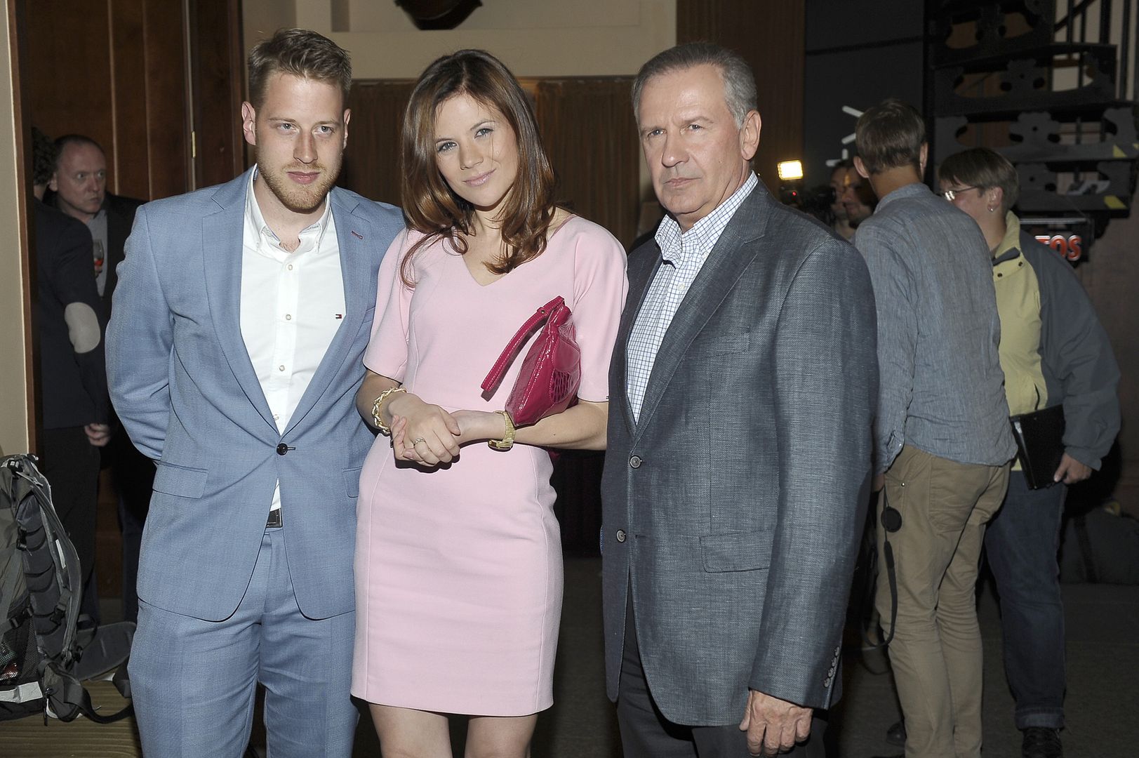 Tomasz Stockinger z synem Robertem i jego narzeczoną (2014)