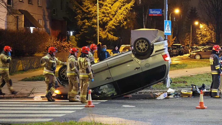 Wypadek na Janowie w Łodzi.