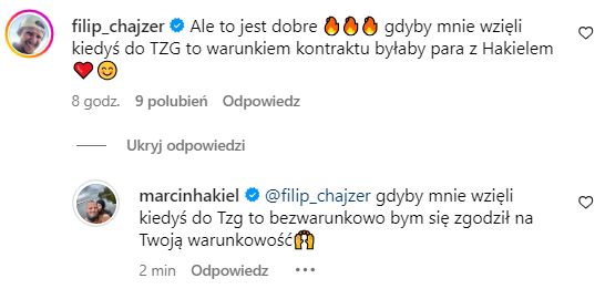 Filip Chajzer chciałby wystąpić w "TzG" z Marcinem Hakielem